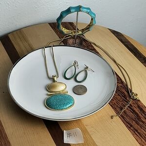 Fashion Jewelry Bundle Of 3 Color Turquoise Cream Gold Tone